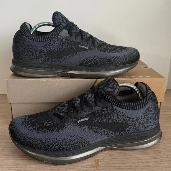Brooks Bedlam Black/Grey Flyknit Men Running Sneakers- SZ 9.5 main image 13